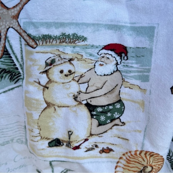 Clearwater Outfitters Santa Tropical Beach Vacation Long Sleeve Button Down XL - Picture 3 of 11